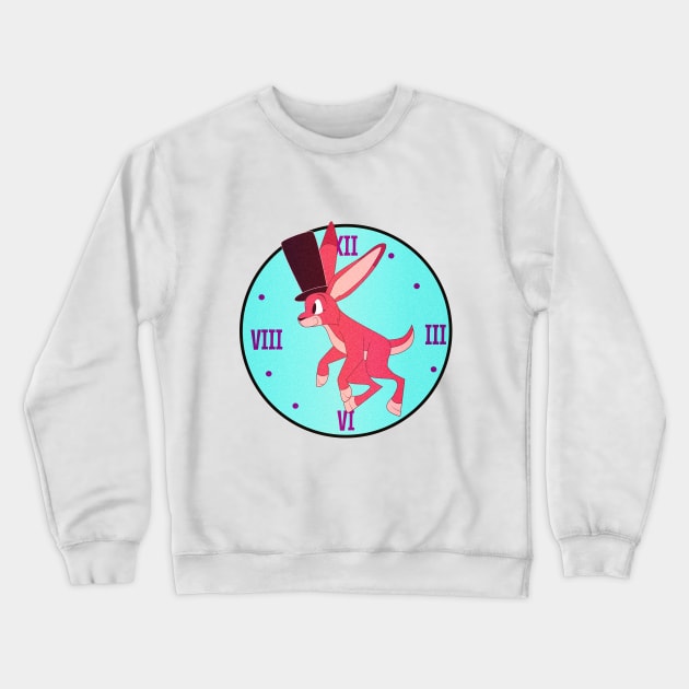 Hopper the Clock Creature Crewneck Sweatshirt by Fad-Artwork